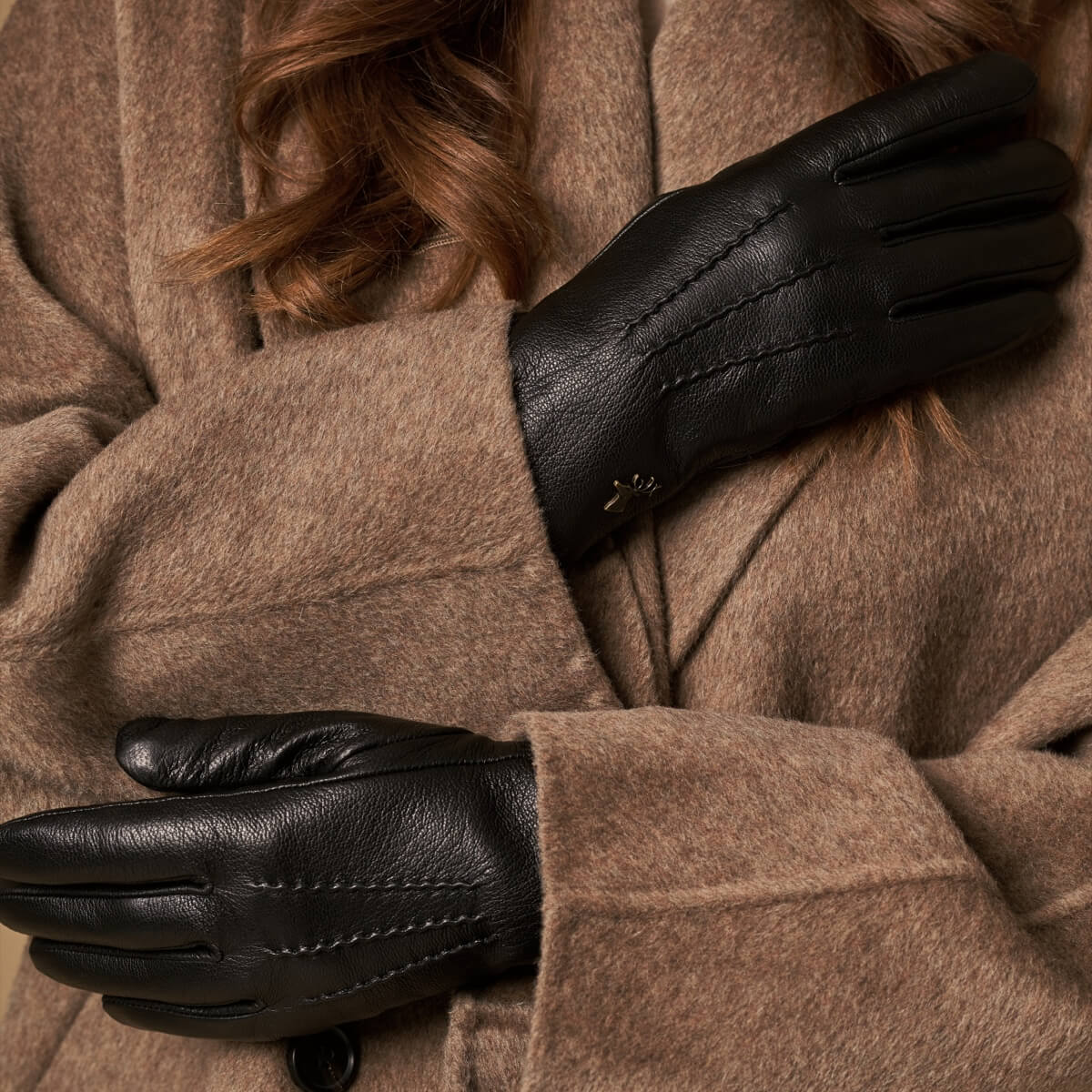 Goatskin Leather Gloves with Lambswool Lining and Touchscreen 7