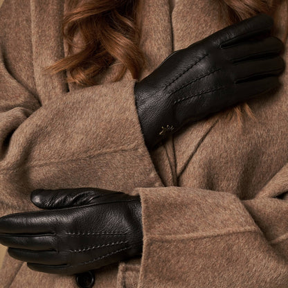 Goatskin Leather Gloves with Lambswool Lining and Touchscreen 7