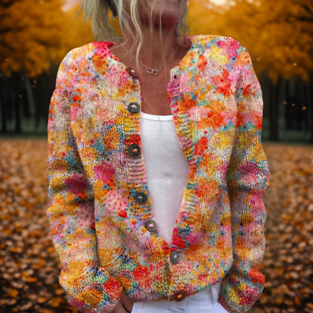 Gwen Floral Print Cardigan | Women's Lightweight Knit Layer 0