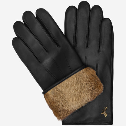 Jasmine Black Leather Gloves | Winter Touchscreen Lambskin 0