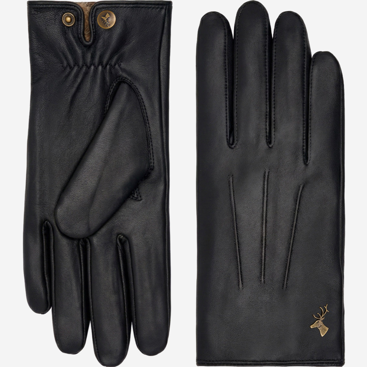 Jasmine Black Leather Gloves | Winter Touchscreen Lambskin 4