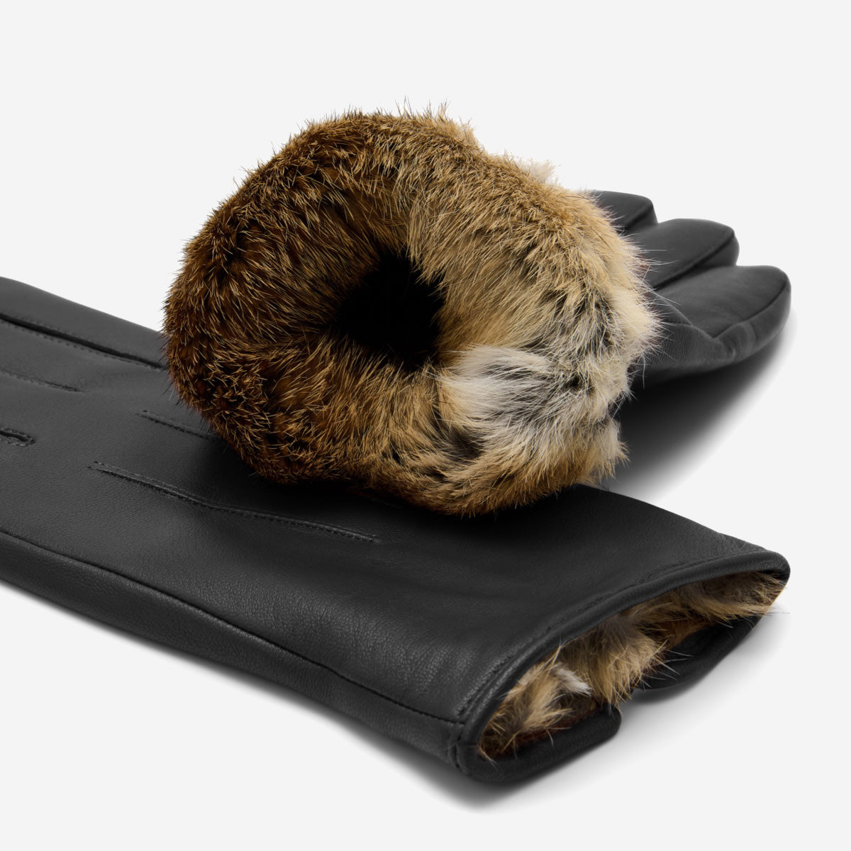 Jasmine Black Leather Gloves | Winter Touchscreen Lambskin 5