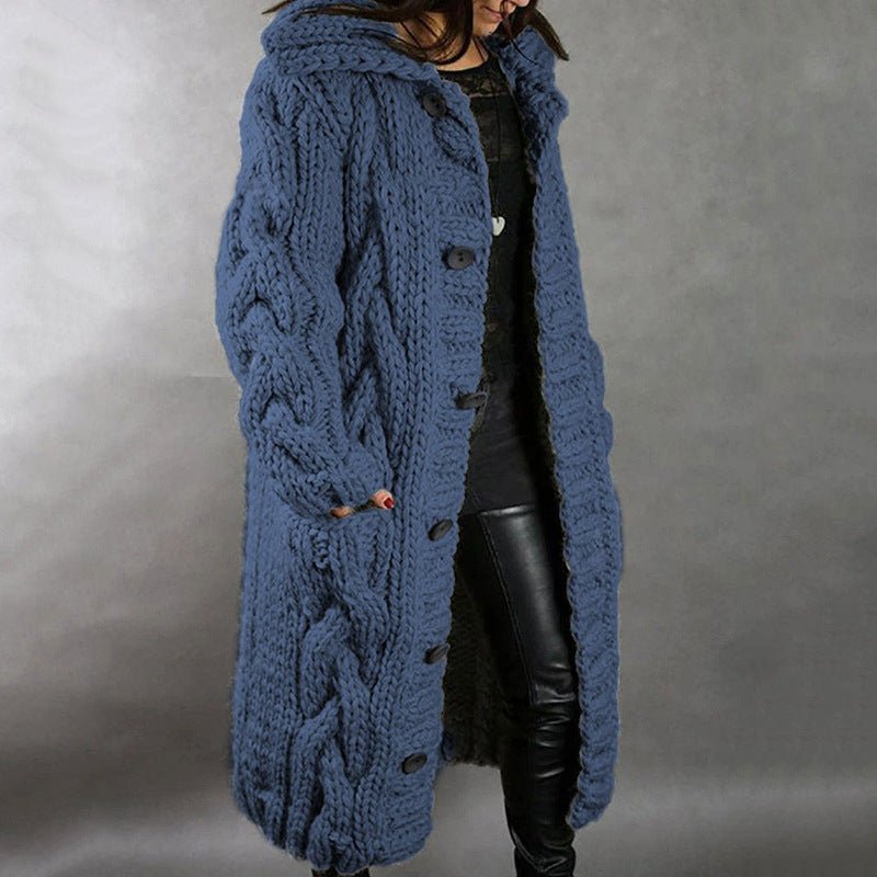 Karina | Cozy Oversized Cable-Knit Coat with Hood 0