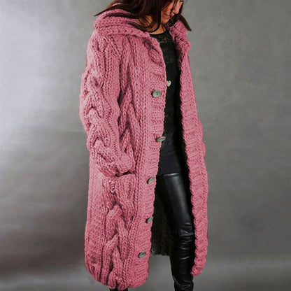 Karina | Cozy Oversized Cable-Knit Coat with Hood 1