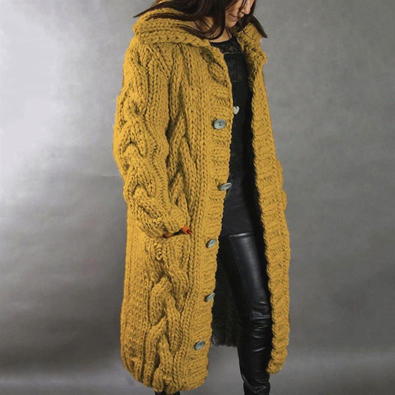 Karina | Cozy Oversized Cable-Knit Coat with Hood 2