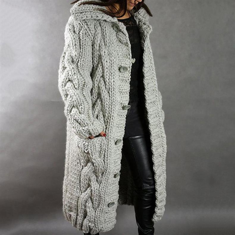 Karina | Cozy Oversized Cable-Knit Coat with Hood 3