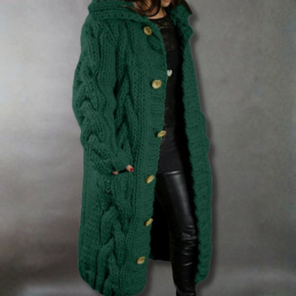 Karina | Cozy Oversized Cable-Knit Coat with Hood 9