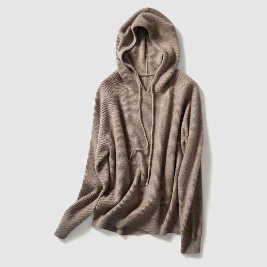 Knitted Hooded Winter Sweater Women Soft Warm Knitwear 0