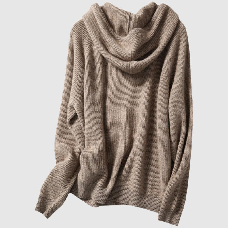 Knitted Hooded Winter Sweater Women Soft Warm Knitwear 3