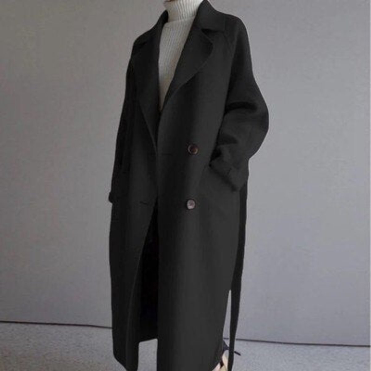 Layla | Women's Long Double-Breasted Wool Blend Coat 5
