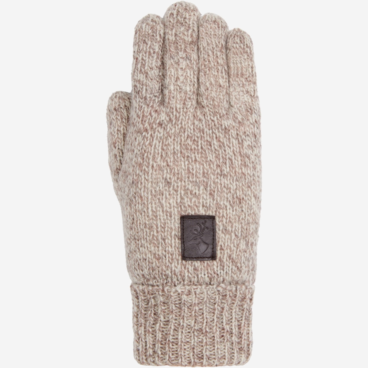 Light Grey Winter Gloves | Knitted Shetland Wool with Fleece Lining 2