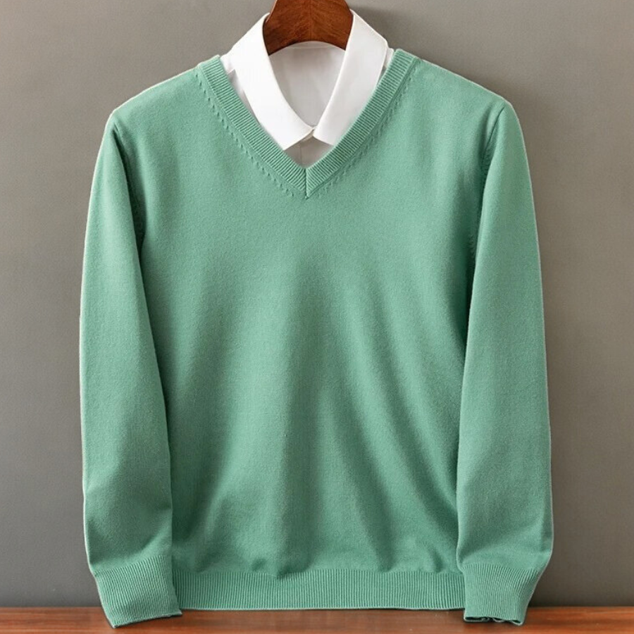 Lightweight Cashmere Sweater Women | V-Neck Knit Top 1