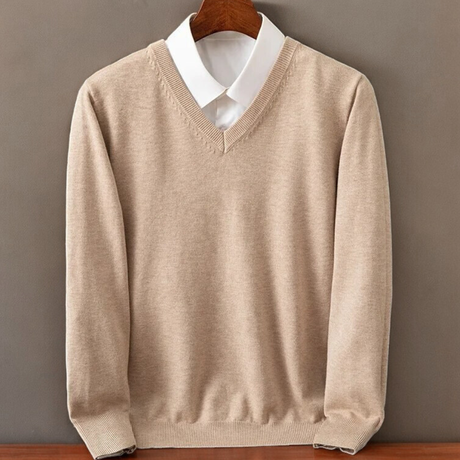 Lightweight Cashmere Sweater Women | V-Neck Knit Top 3