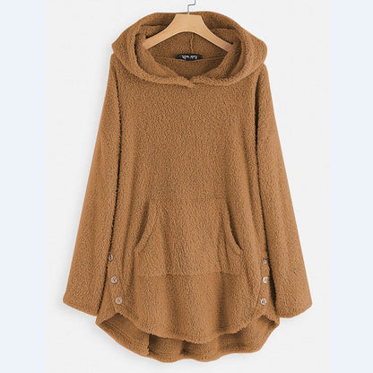 Luna | Women's Fleece Zip-Up Hooded Sweater with Cat Pocket 6