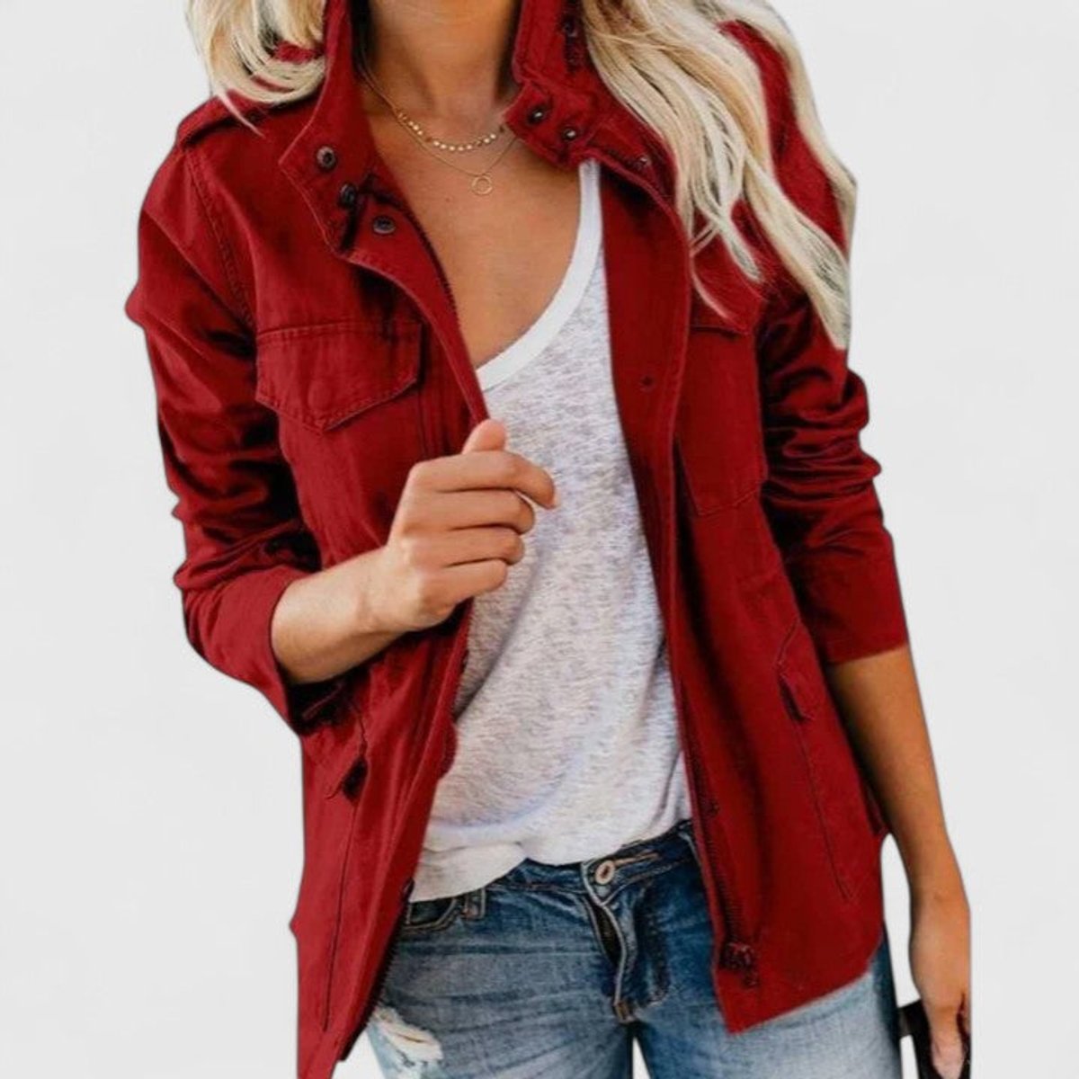 Luna | Women's Lightweight Utility Coat with Drawstring Waist 1