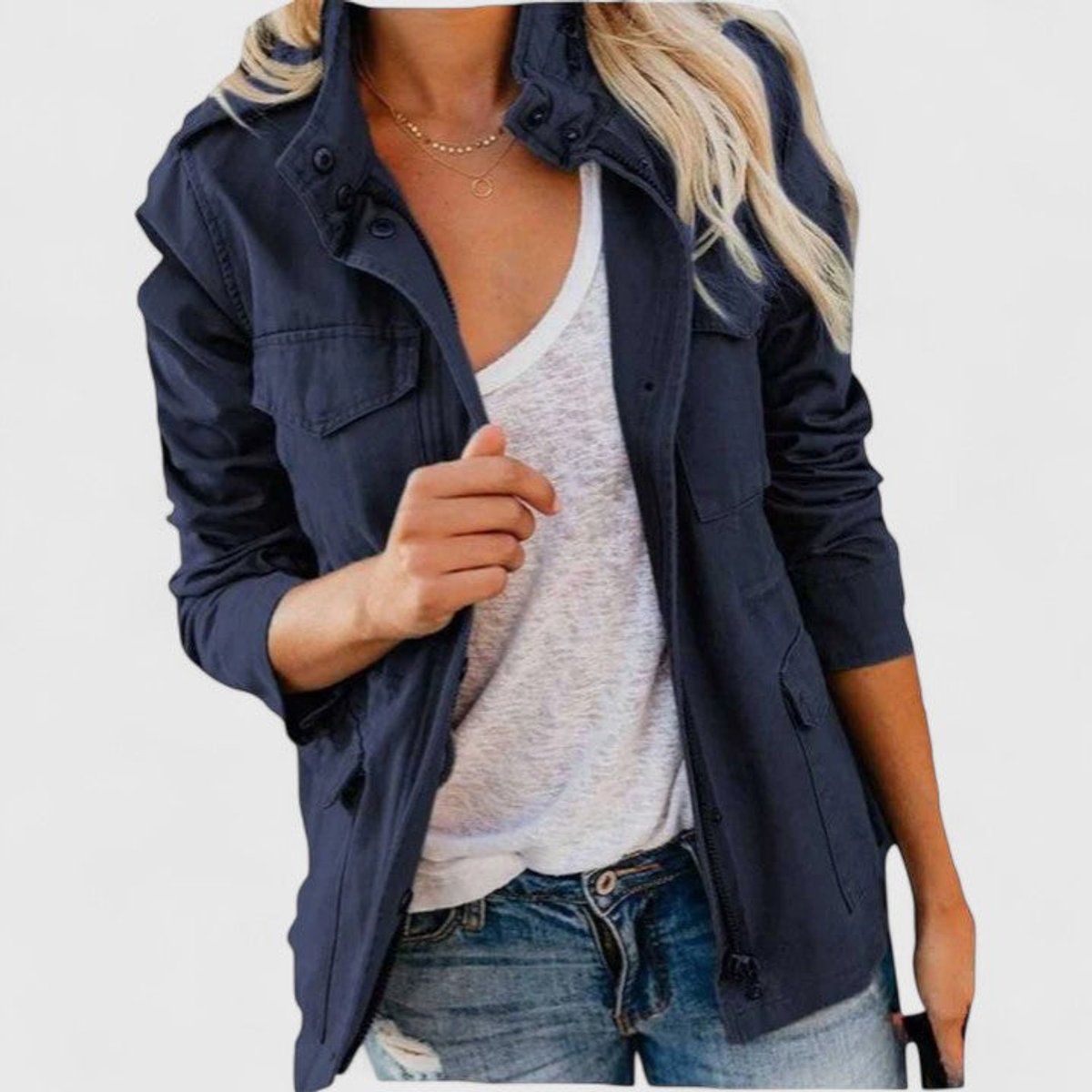 Luna | Women's Lightweight Utility Coat with Drawstring Waist 2