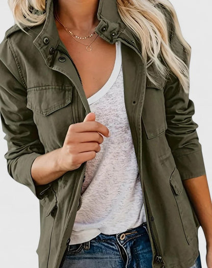 Luna | Women's Lightweight Utility Coat with Drawstring Waist 4