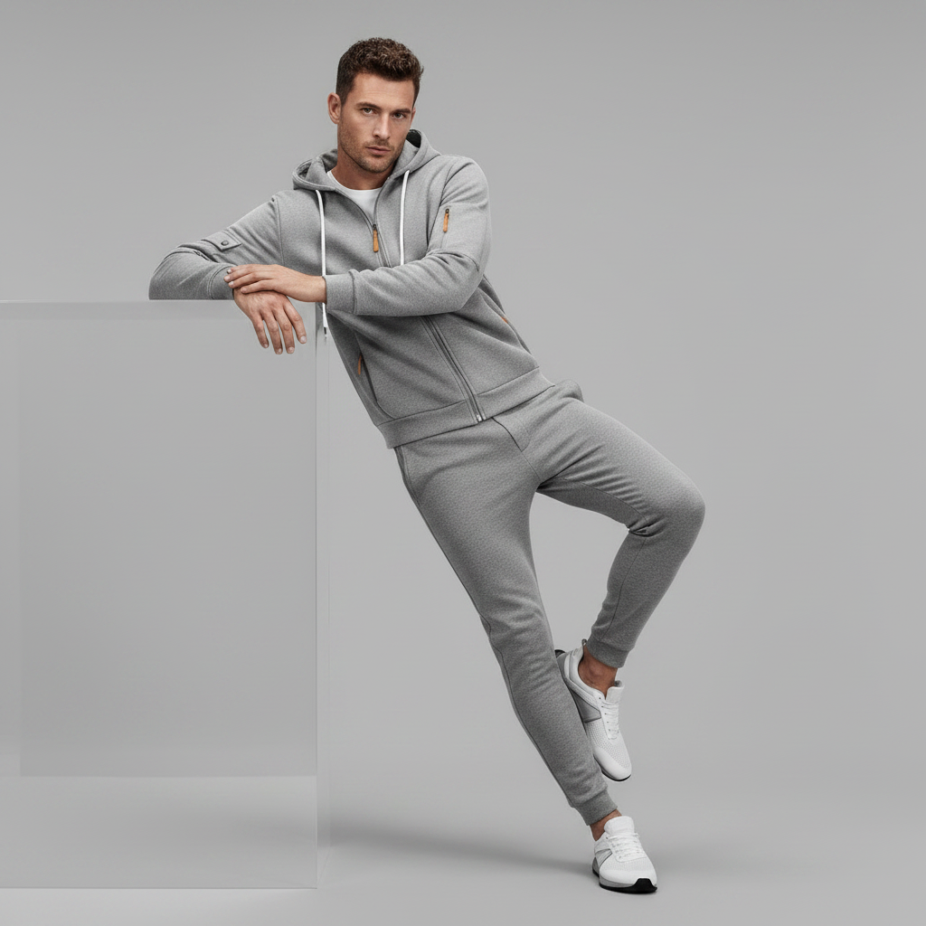 Men's Utility Zip-Up Hoodie | Casual Sweatshirt
