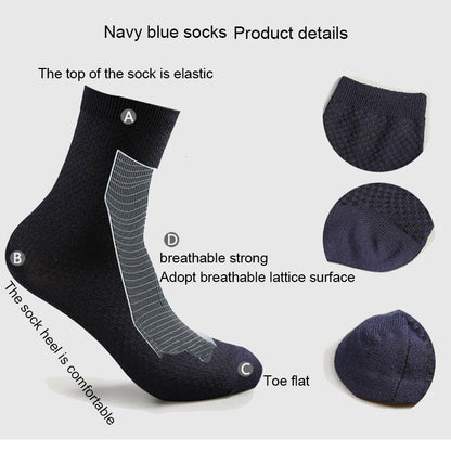 Men's Bamboo Compression Dress Socks | Black Dress Socks 10 Pairs 2