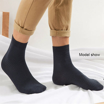 Men's Bamboo Compression Dress Socks | Black Dress Socks 10 Pairs 5