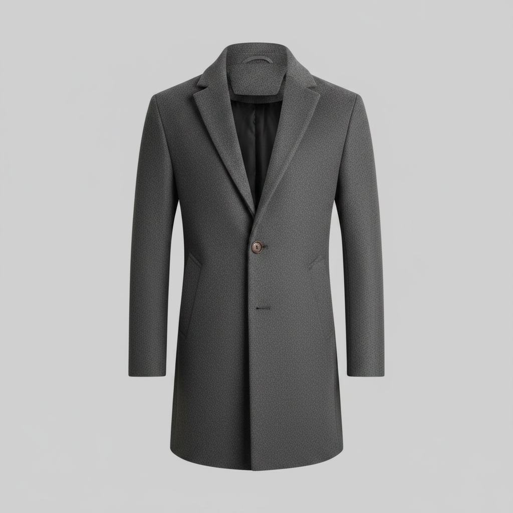 Men's Notched Lapel Overcoat | Stylish Long Men's Coat 6