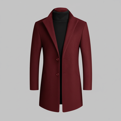 Men's Notched Lapel Overcoat | Stylish Long Men's Coat 7