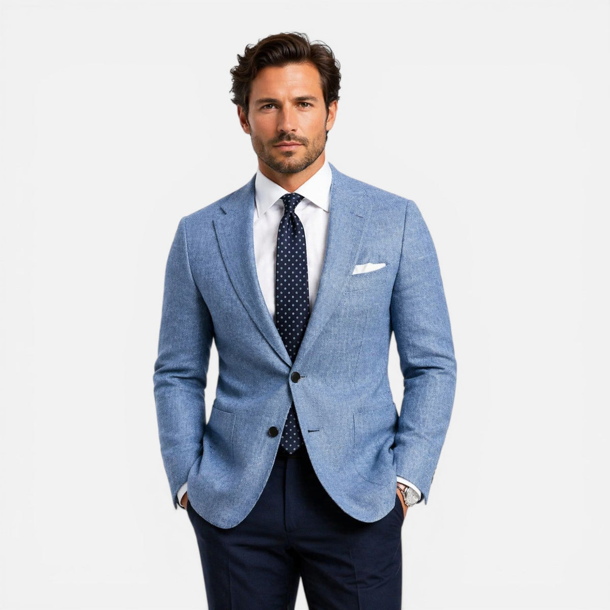 Men's Slim Fit Linen Blazer | Lightweight Summer Jacket 1