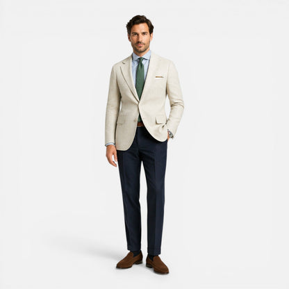 Men's Slim Fit Linen Blazer | Lightweight Summer Jacket 2