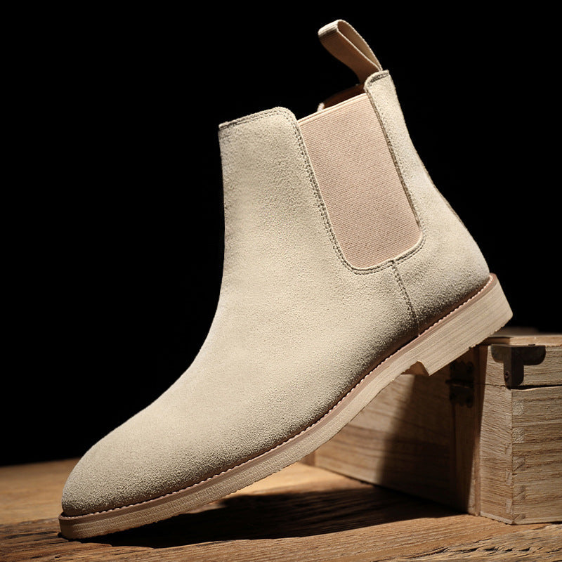 Men's Suede Chelsea Boots | Classic Low Ankle Footwear 1
