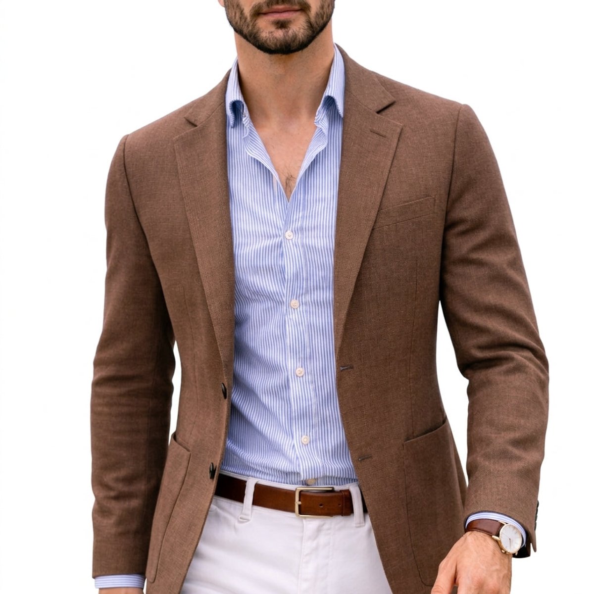 Men's Tailored Knit Blazer | Slim Fit Casual Jacket 4