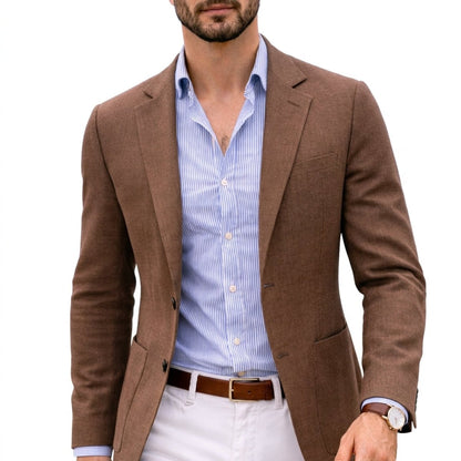 Men's Tailored Knit Blazer | Slim Fit Casual Jacket 4