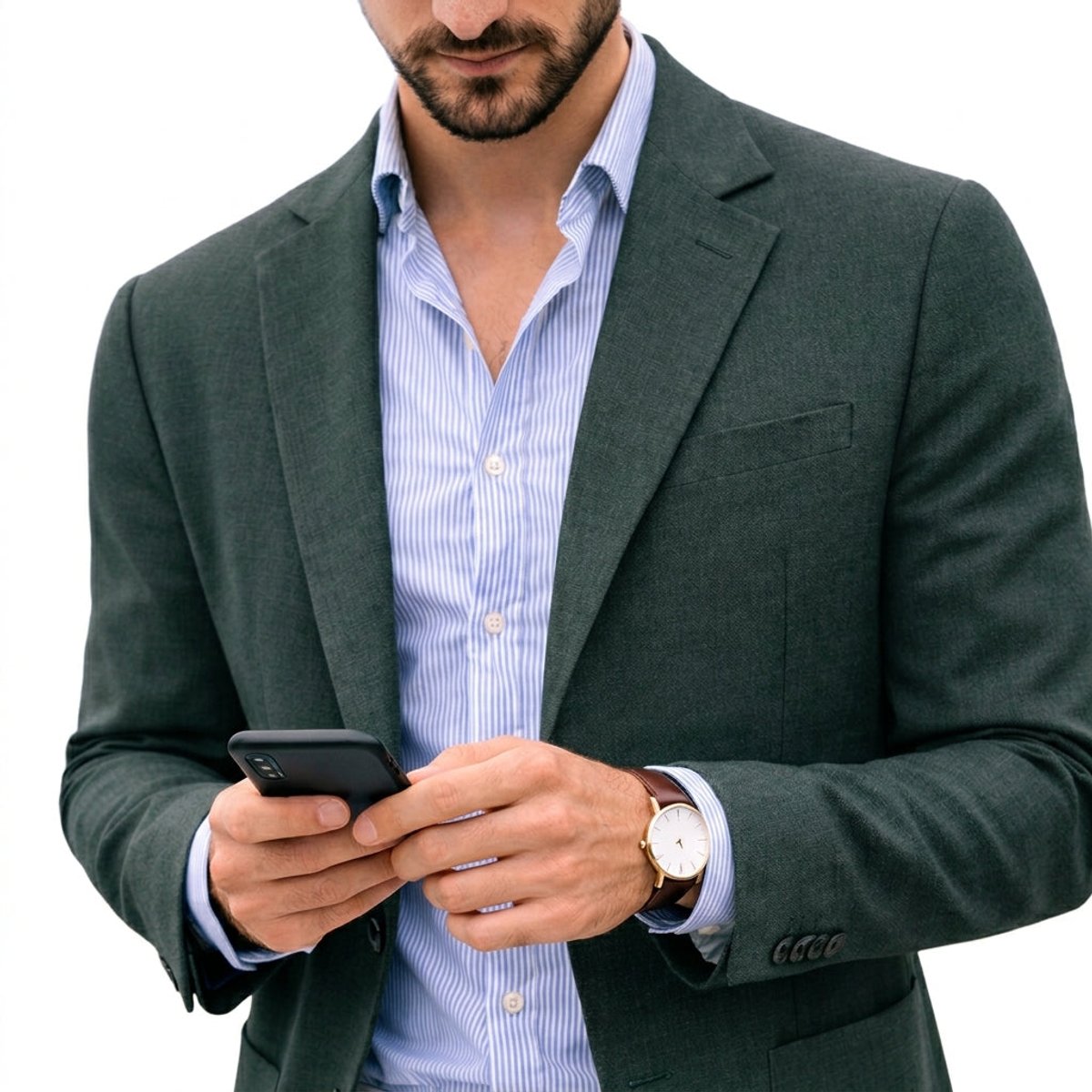 Men's Tailored Knit Blazer | Slim Fit Casual Jacket 5