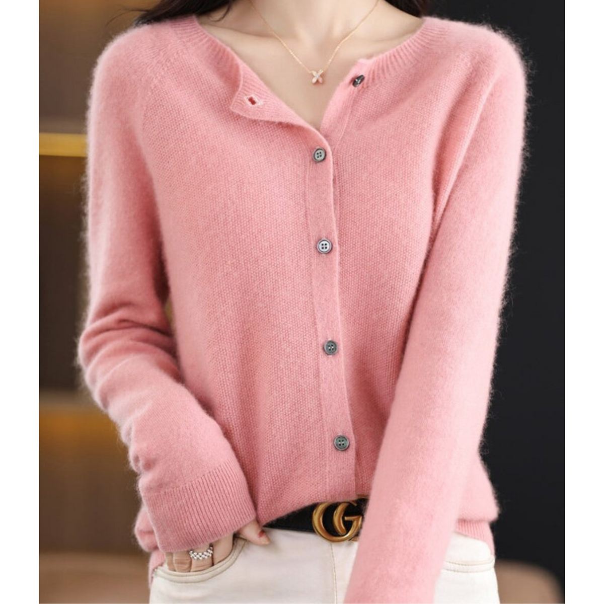 Merino Wool Cashmere Cardigan | Women's Winter Knitwear 1