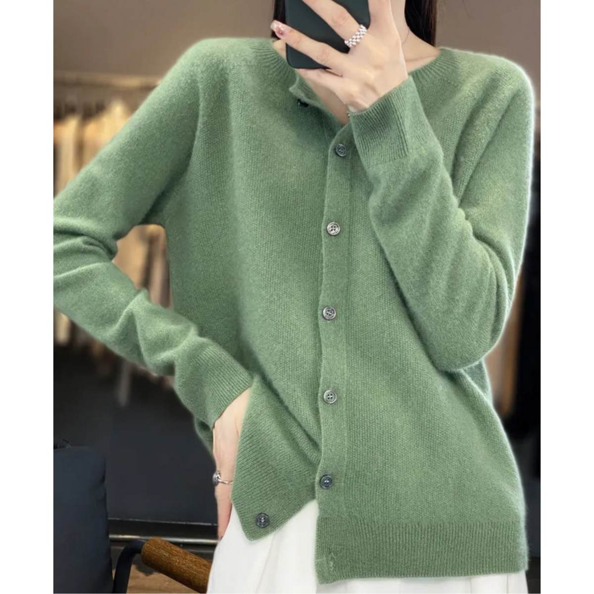 Merino Wool Cashmere Cardigan | Women's Winter Knitwear 12