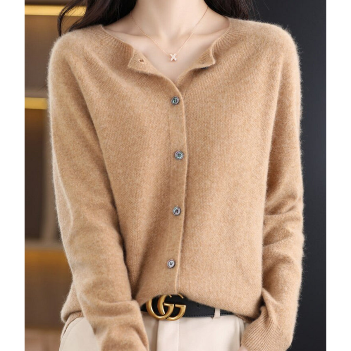 Merino Wool Cashmere Cardigan | Women's Winter Knitwear 13