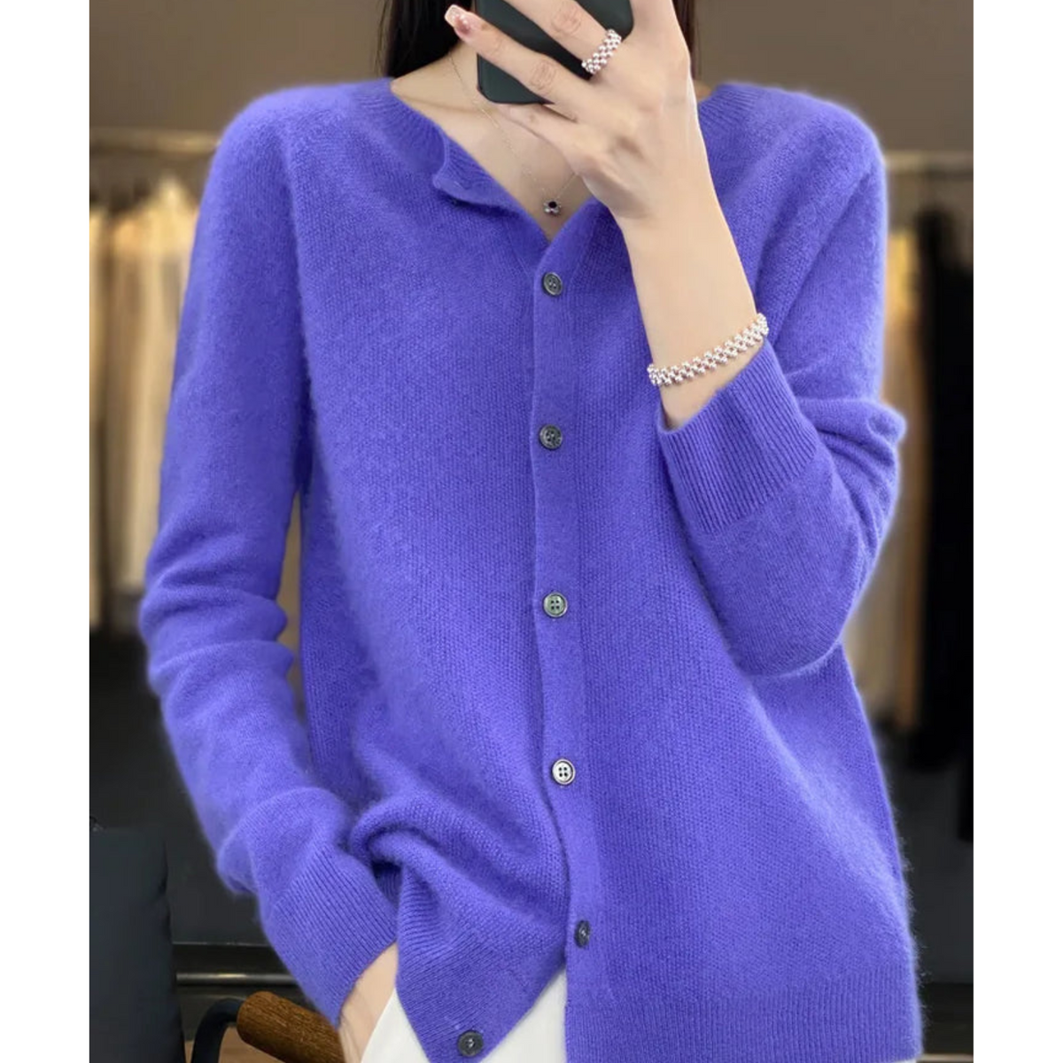 Merino Wool Cashmere Cardigan | Women's Winter Knitwear 2