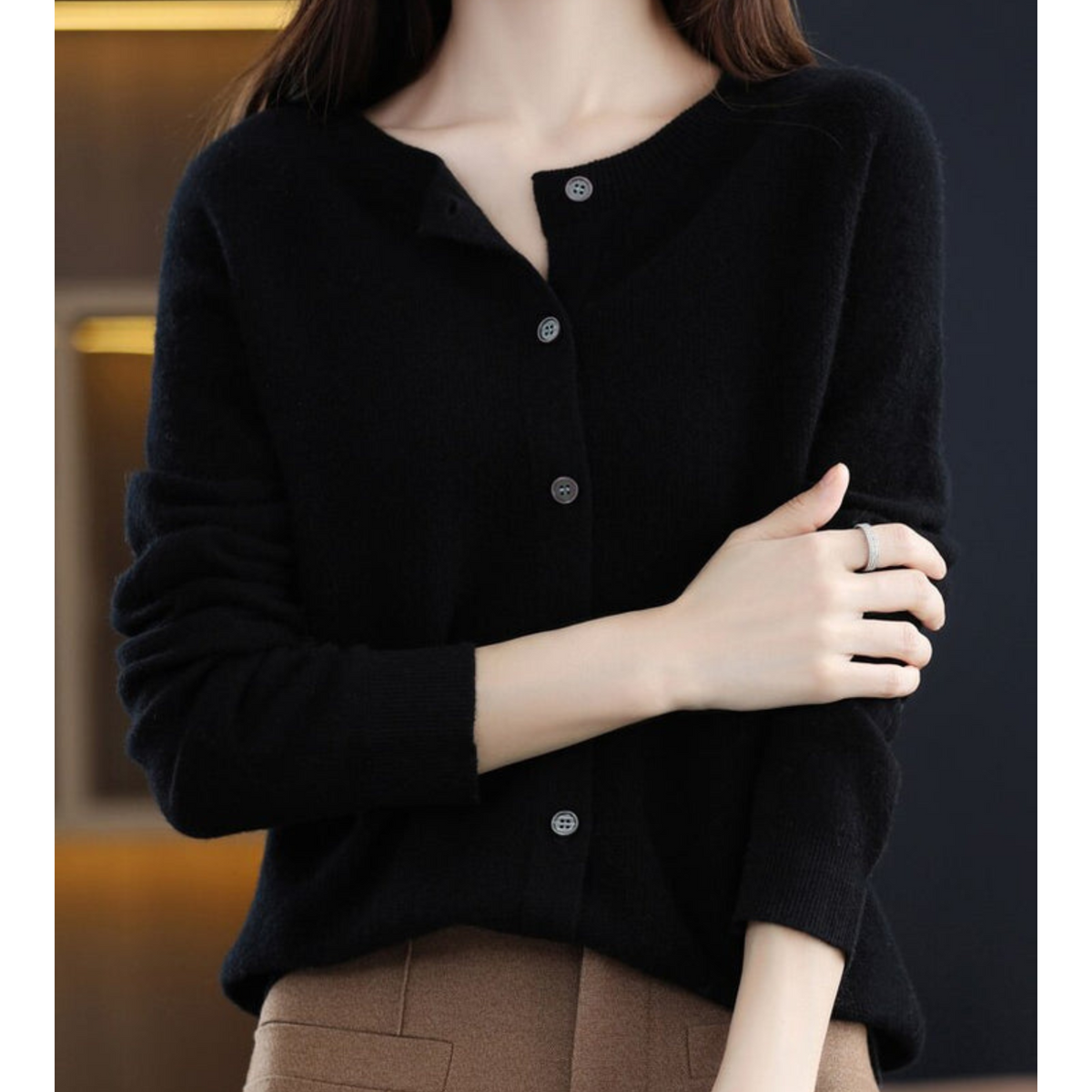 Merino Wool Cashmere Cardigan | Women's Winter Knitwear 5