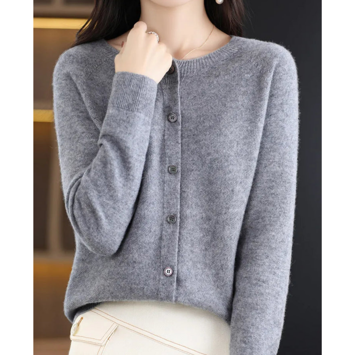 Merino Wool Cashmere Cardigan | Women's Winter Knitwear 6