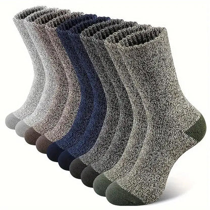 Merino Wool Hiking Socks | Men's Thermal Thick Socks 5 Pairs 0