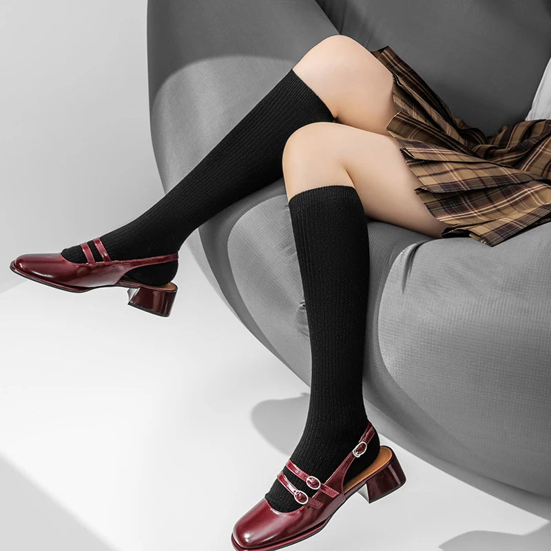 Merino Wool Ladies Stockings | Warm Knitted Long Socks for Women 2