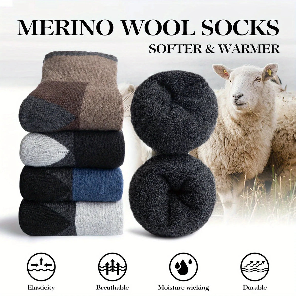 Merino Wool Thermal Socks for Women | Warm Winter Socks 1