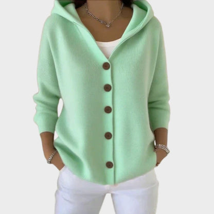 Mia | Women's Hooded Button-Front Cardigan 2