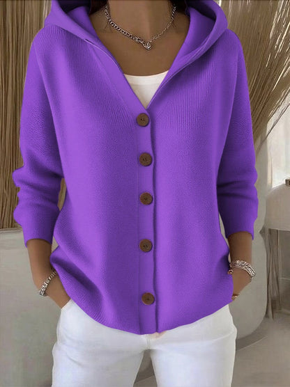 Mia | Women's Hooded Button-Front Cardigan 6