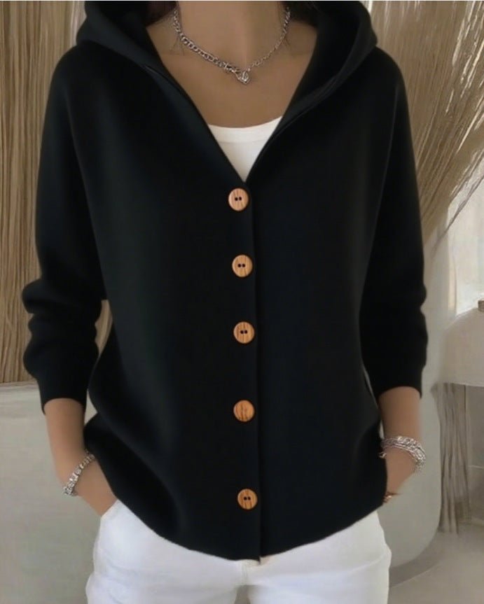 Mia | Women's Hooded Button-Front Cardigan 7