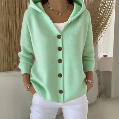 Mia | Women's Hooded Button-Front Cardigan 8