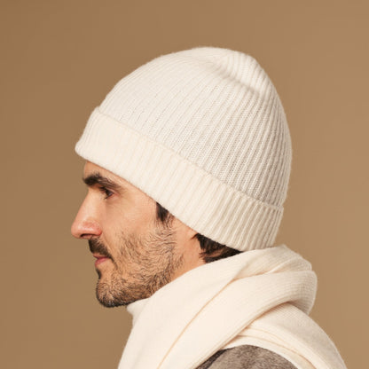 Mischa Cream | Unisex Merino Wool Beanie Hat 3