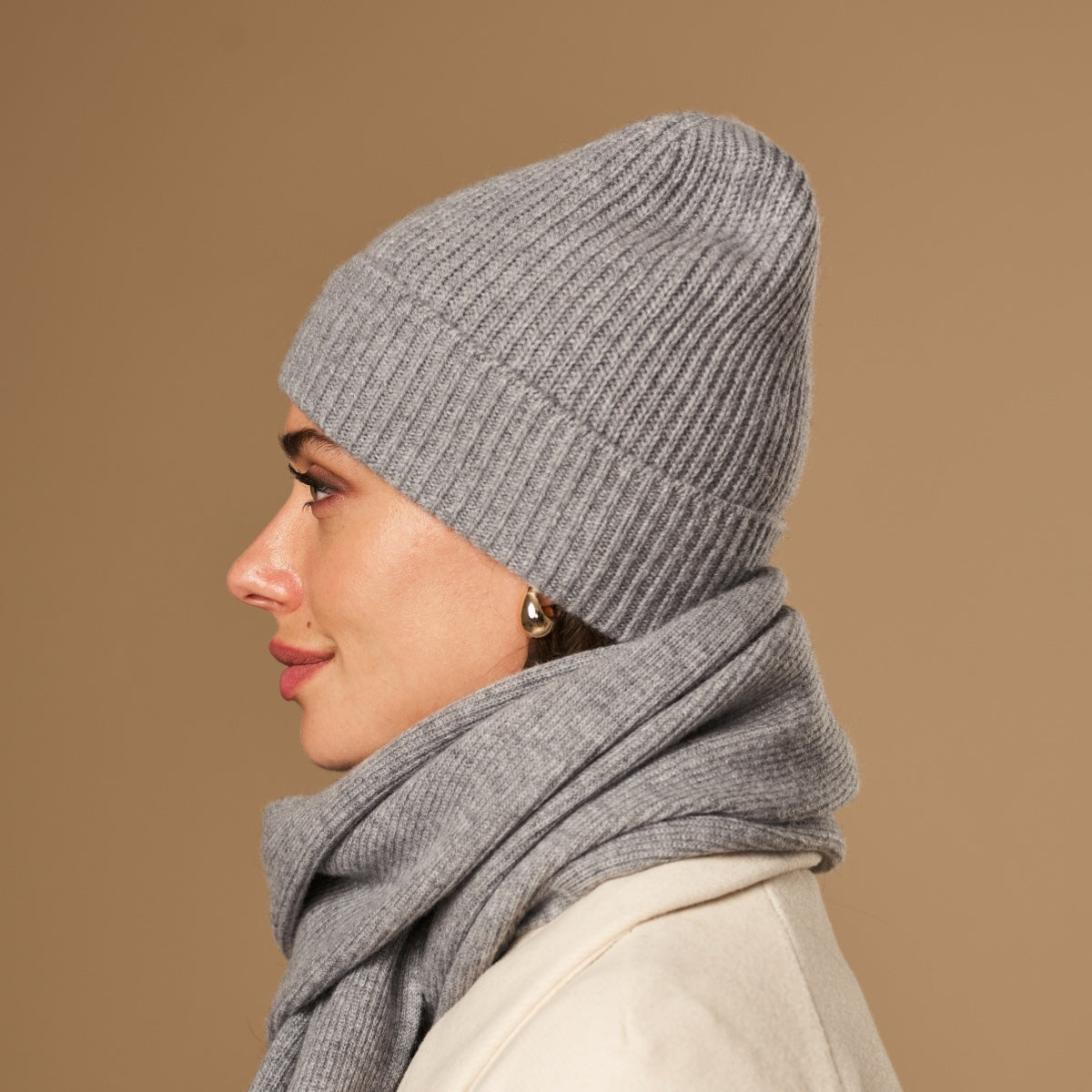 Mischa Grey | Unisex Merino Wool Beanie 5