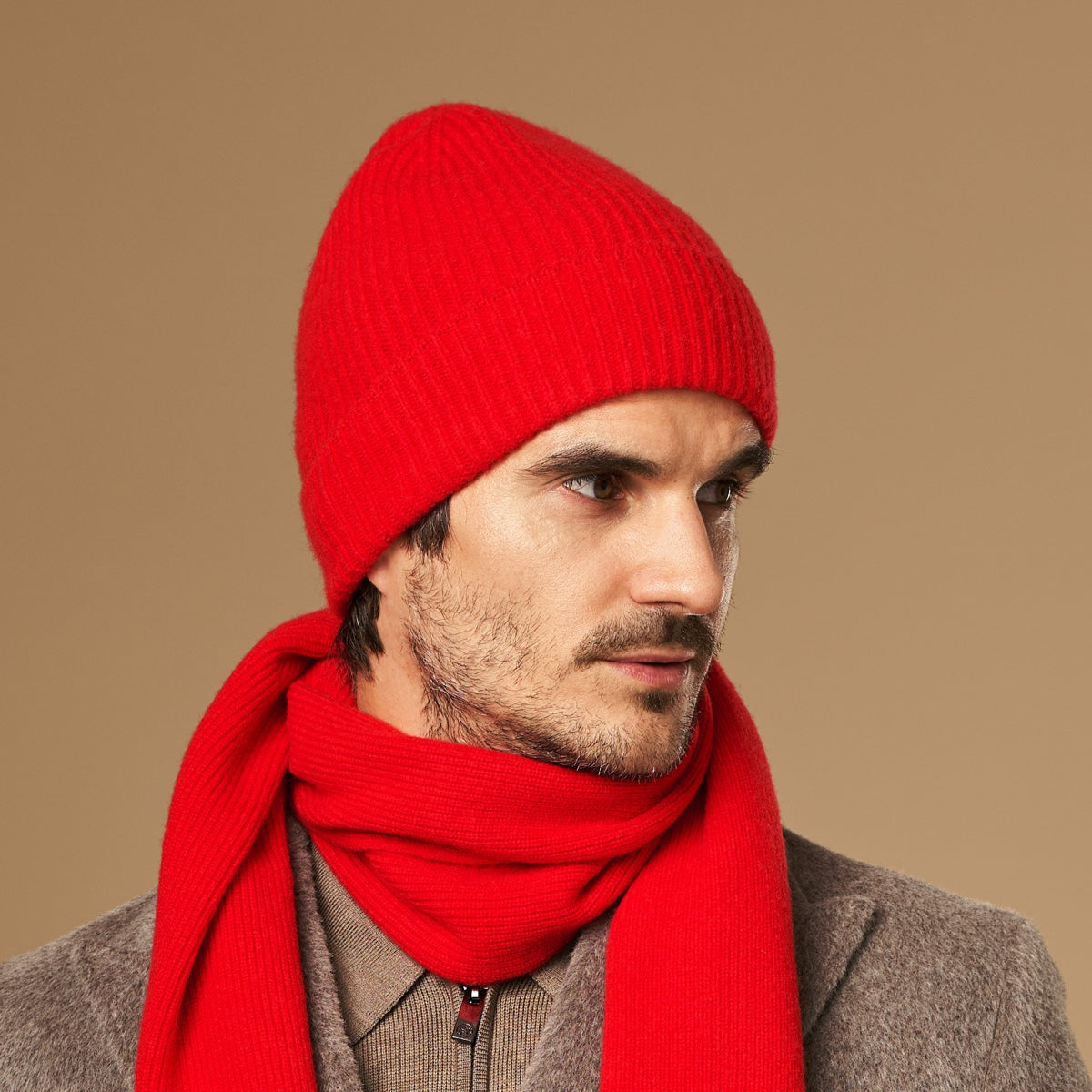Mischa Red | Unisex Merino Wool Beanie 0