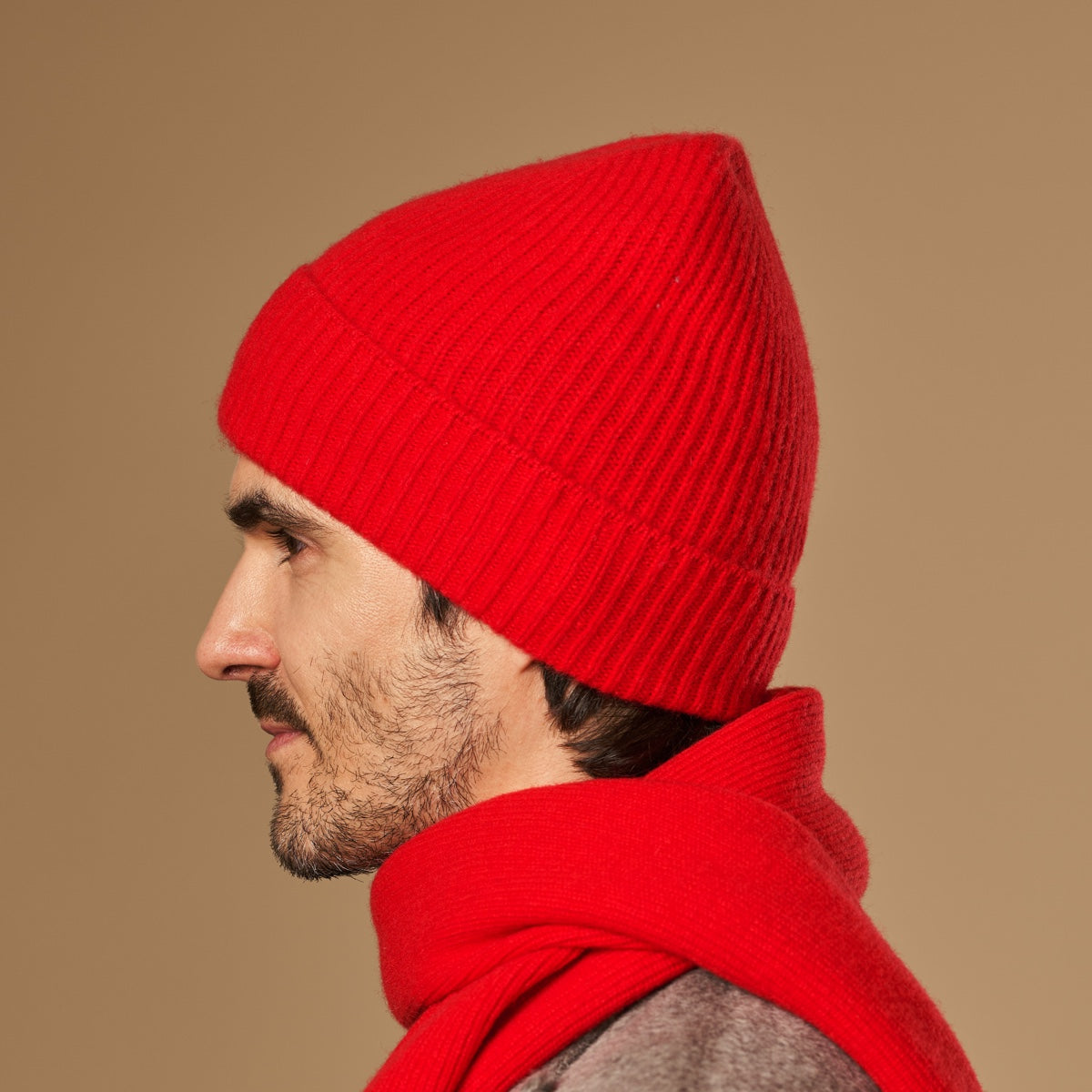 Mischa Red | Unisex Merino Wool Beanie 6