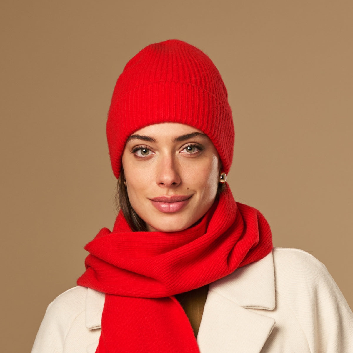 Mischa Red | Unisex Merino Wool Beanie 7